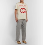 Gucci - Grey Pleated Prince of Wales Checked Cotton Trousers - Gray