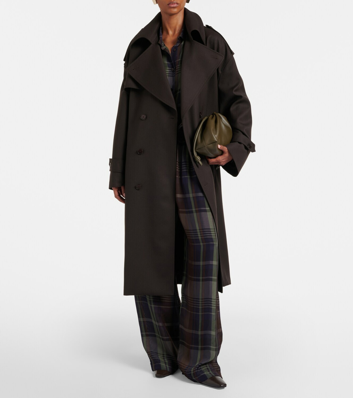 The Frankie Shop Dursley belted double-breasted trench coat