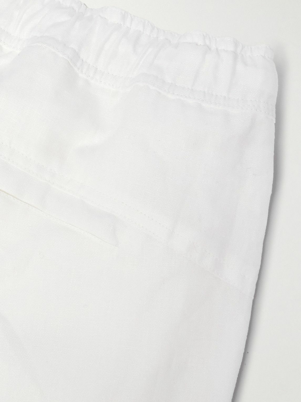 Derek Rose - Sydney 1 Straight-Leg Linen Drawstring Shorts - White