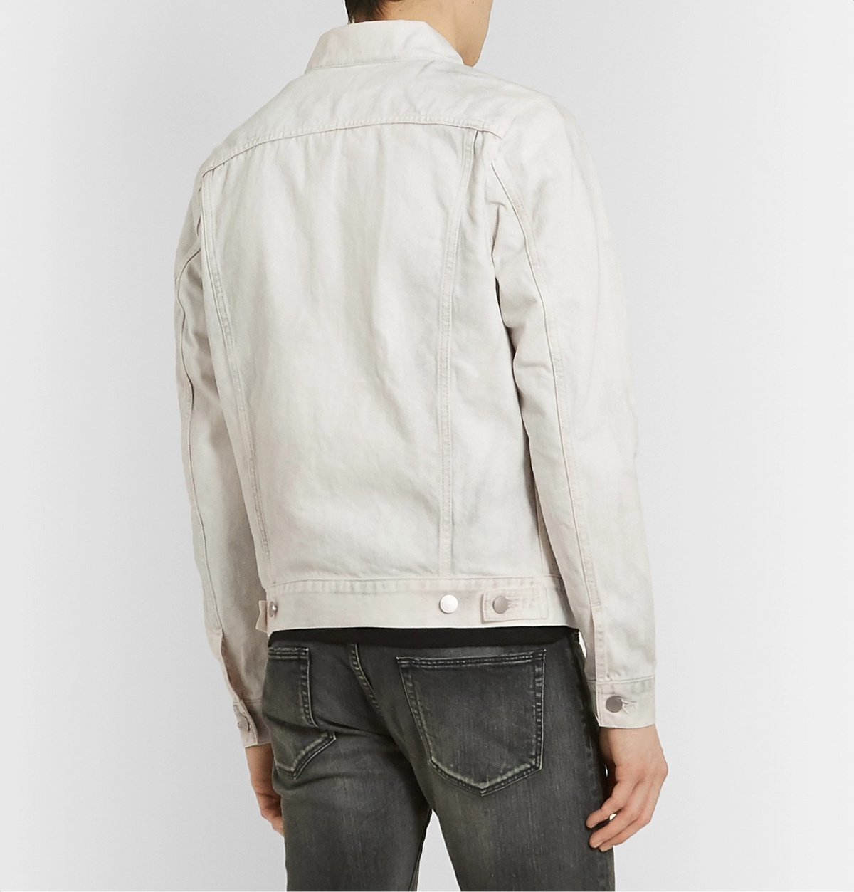 Distressed white denim jacket | ChadCherryClothing
