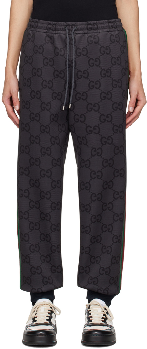Photo: Gucci Gray Jumbo GG Sweatpants