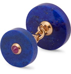 Villa - 18-Karat Gold, Lapis Lazuli and Ruby Cufflinks - Blue