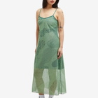 Brain Dead Women's Engineered Cloud Mesh Slip Dress in Green