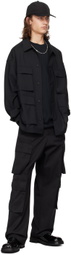 Lownn Black Bellows Pockets Jacket