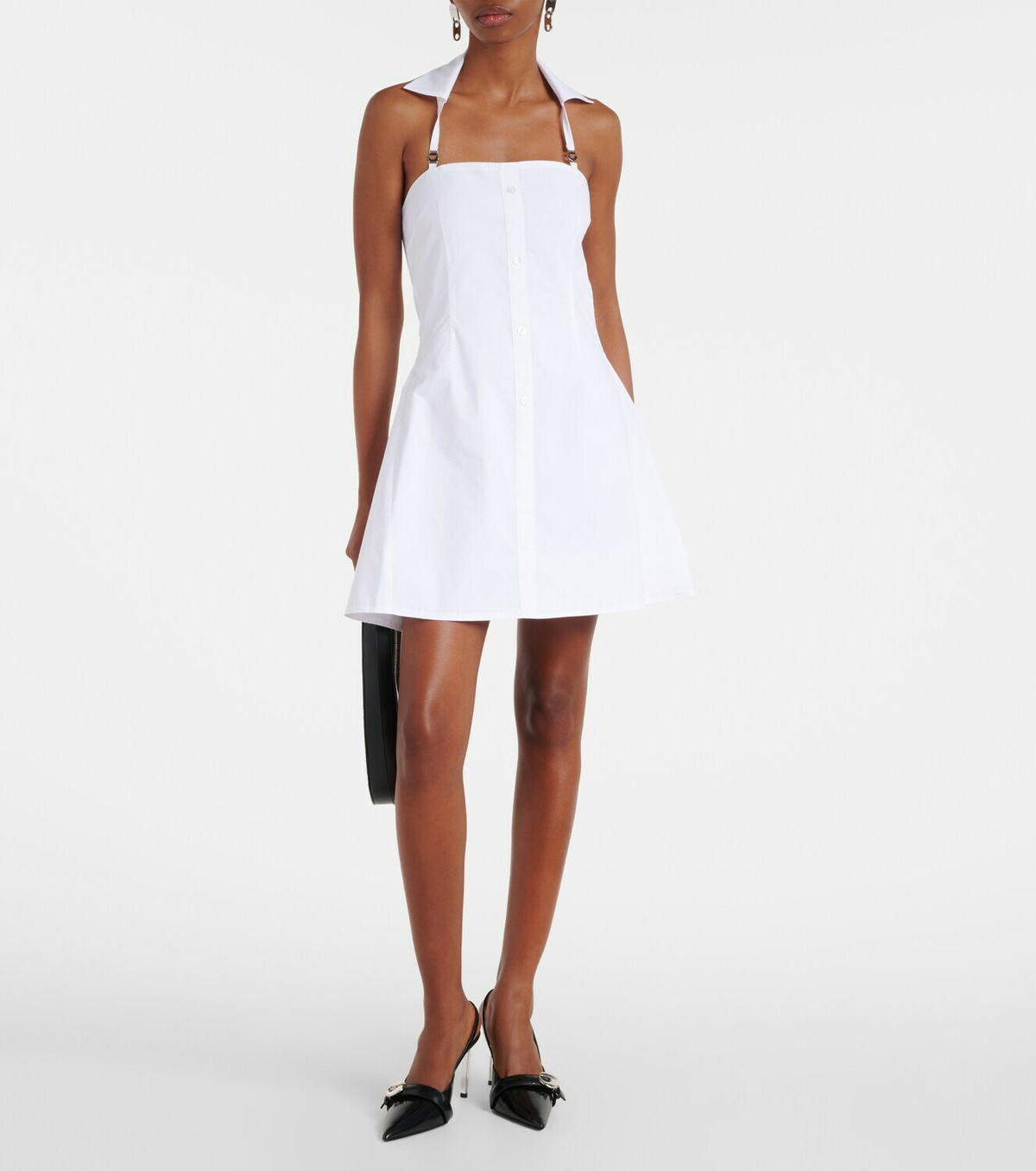 Coperni Halterneck cotton minidress