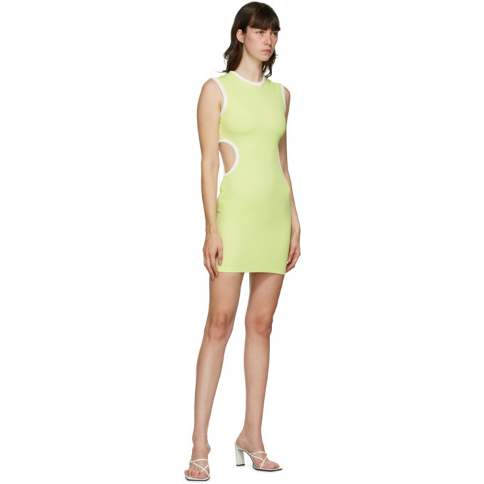 Christopher Esber SSENSE Exclusive Green and White Negative Space Dress  Christopher Esber