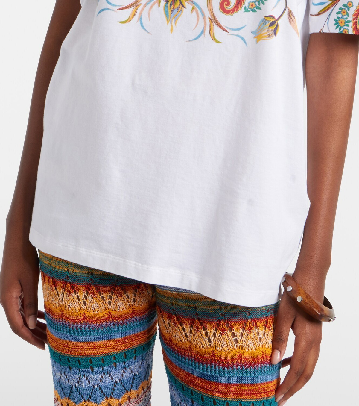 Etro Printed cotton jersey T-shirt