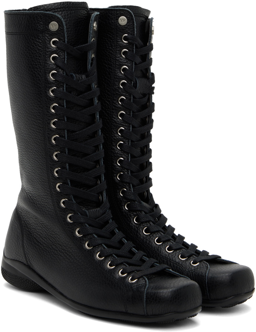 [OPEN YY] / ☆ 24SS LACE-UP TRAINING BOOTS / BLACK LACE-UP TRAINING BOOTS, BLACK