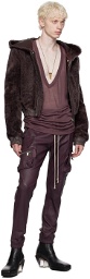 Rick Owens Purple Mastodon Leather Pants