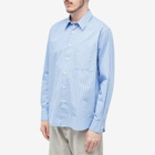Sunflower Men's Cotton Stripe Ace Shirt in Light Blue