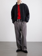 Jil Sander - Brushed Wool-Blend Blouson Jacket - Blue