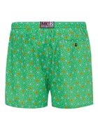 MC2 Saint Barth Man Light Fabric Swim Shorts With Multicolor Starfish Print