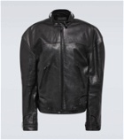 Balenciaga Deconstructed oversized leather jacket