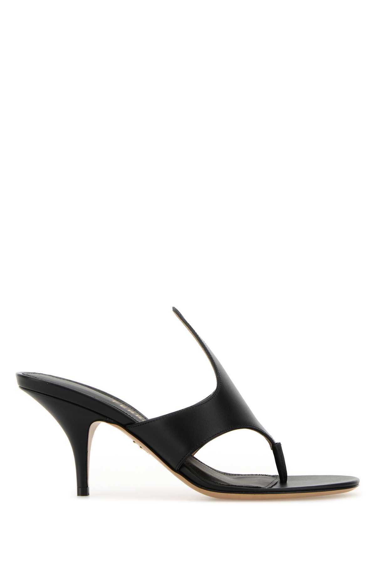 FERRAGAMO - Gancini Leather Thong Sandals Salvatore Ferragamo