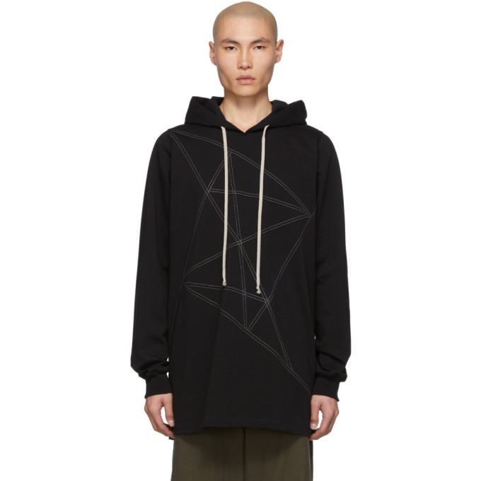 Photo: Rick Owens Black Seam Topstitching Hoodie