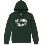 Reigning Champ - Logo-Embroidered Loopback Cotton-Jersey Hoodie - Green