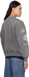 Han Kjobenhavn Gray Graphic Printed Crewneck Sweatshirt