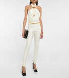 Saint Laurent - Embellished halterneck jumpsuit