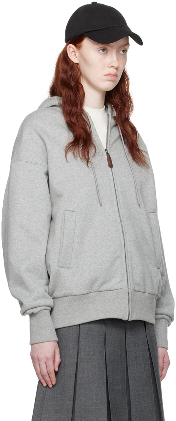 Fax Copy Express Gray Loose Hoodie