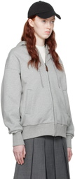 Fax Copy Express Gray Loose Hoodie