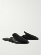 The Row - Roger Leather Slides - Black