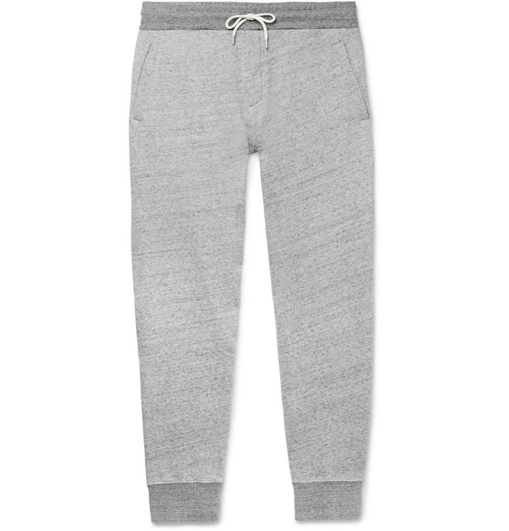 Photo: Mr P. - Tapered Mélange Loopback Cotton-Jersey Sweatpants - Men - Gray