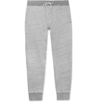 Mr P. - Tapered Mélange Loopback Cotton-Jersey Sweatpants - Men - Gray