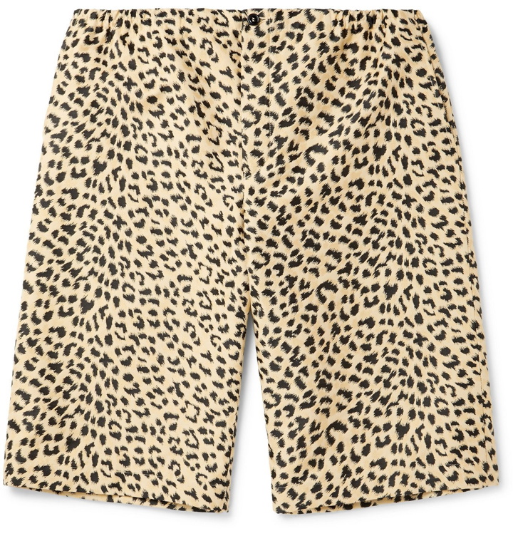 Photo: Gucci - Wide-Leg Leopard-Jacquard Cotton-Blend Bermuda Shorts - Neutrals