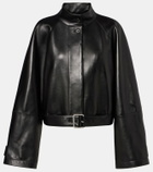 Loewe Cropped leather jacket