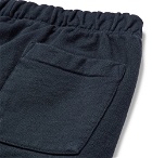 Noon Goons - Wide-Leg Logo-Print Fleece-Back Cotton-Jersey Sweatpants - Men - Midnight blue