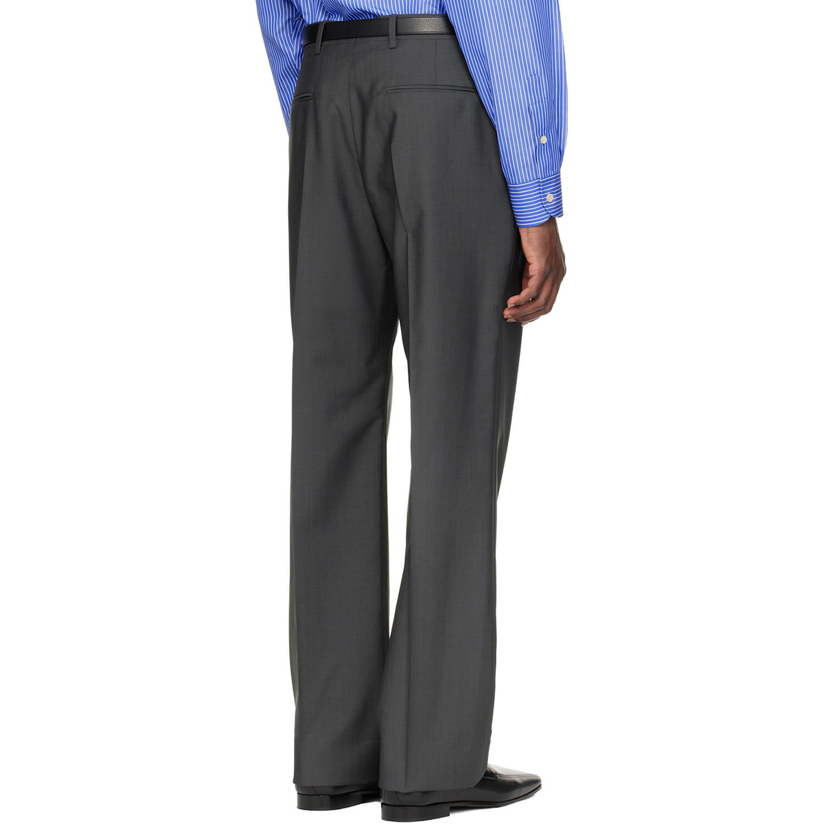 Valentino Gray Wool Trousers