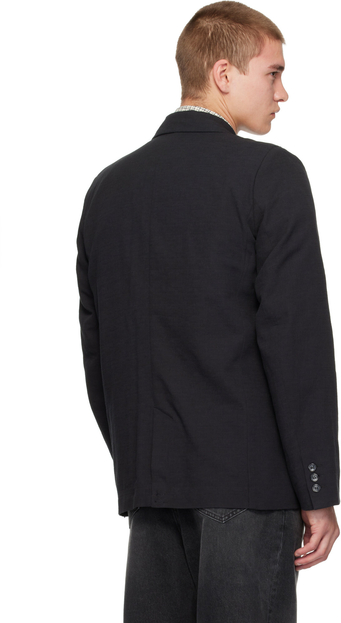 Palmes Black Double-Breasted Blazer