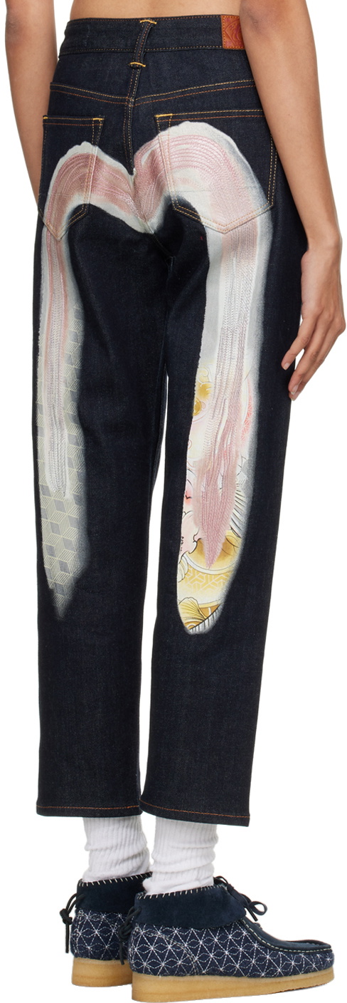 Evisu Indigo Daicock Foil Jeans