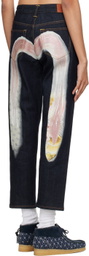 Evisu Indigo Daicock Foil Jeans