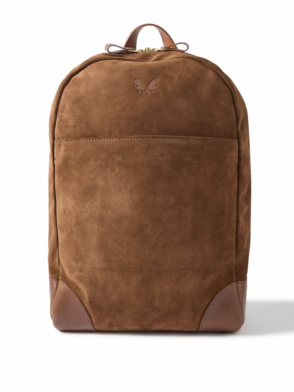 Bennett Winch - Leather-Trimmed Suede Backpack