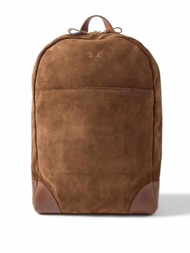 Photo: Bennett Winch - Leather-Trimmed Suede Backpack