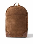 Bennett Winch - Leather-Trimmed Suede Backpack