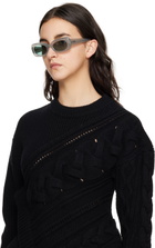 MCQ Green Rectangular Sunglasses