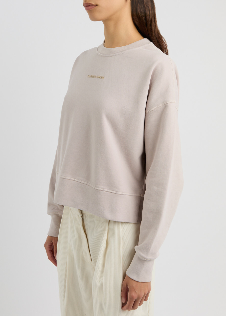 Canada Goose Muskoka Logo Cotton Sweatshirt Light Pink