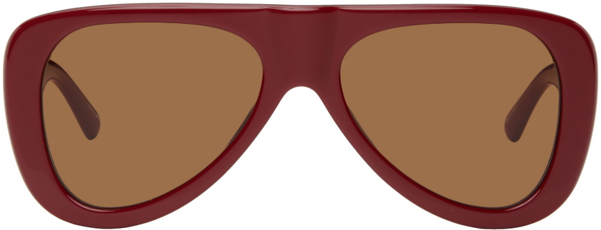 The Attico Burgundy Linda Farrow Edition Edie Sunglasses The