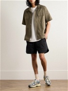 NN07 - Jon 1800 Straight-Leg Organic Cotton-Blend Twill Shorts - Black