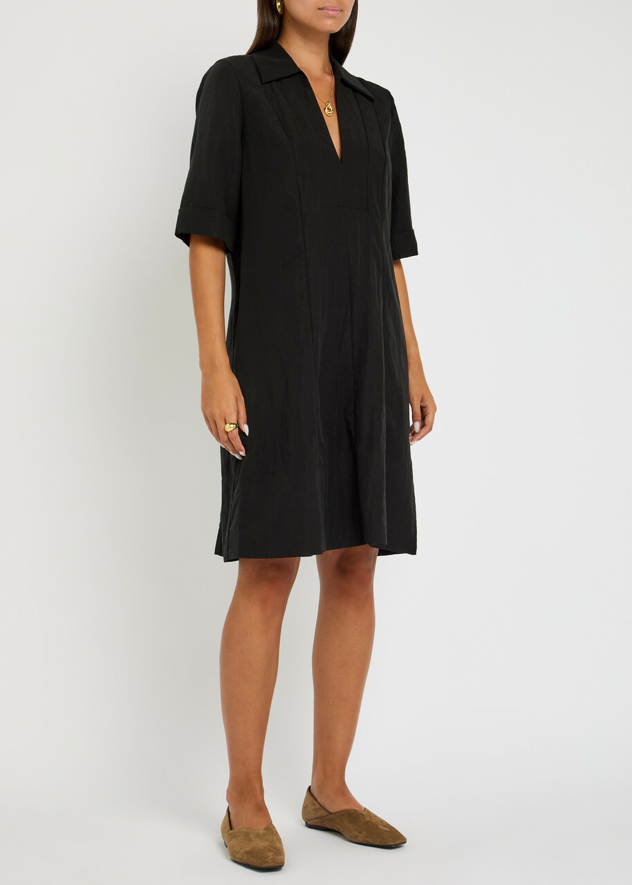 Vince Lyocell-blend Mini Dress Black
