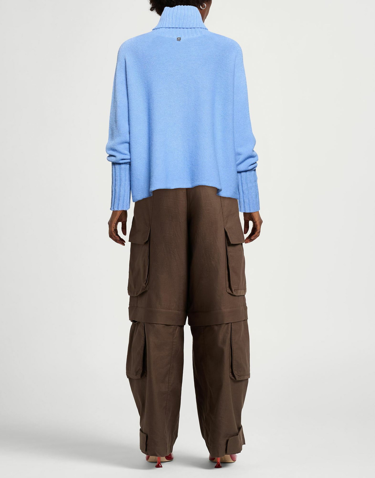 Manila Grace Womens Turtleneck Azure