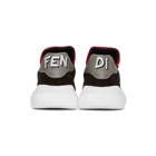 Fendi Black and Red Logo Tab Sneakers