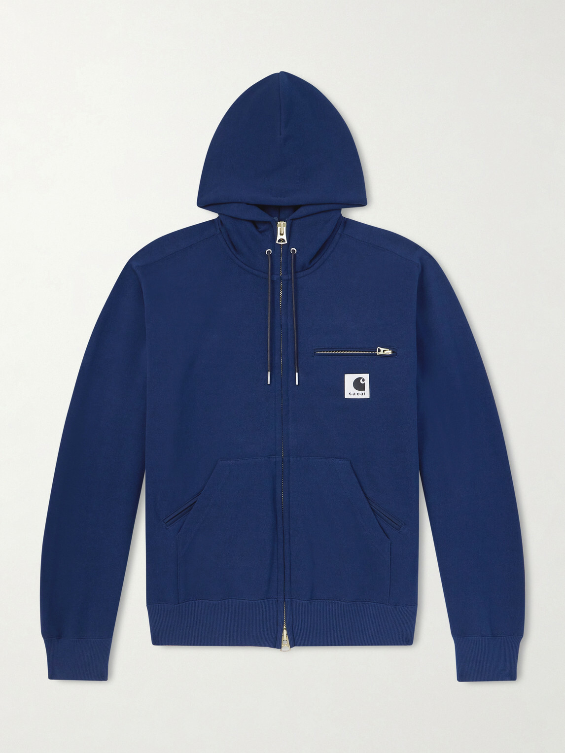 トップス Carhartt WIP Cotton Jersey Hoodie sacai Sacai x Carhartt WIP Blue Cotton Jersey Hoodie | SACAI - Antonia
