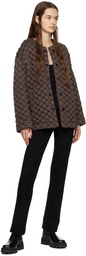 LESET Brown Jack Bomber Jacket