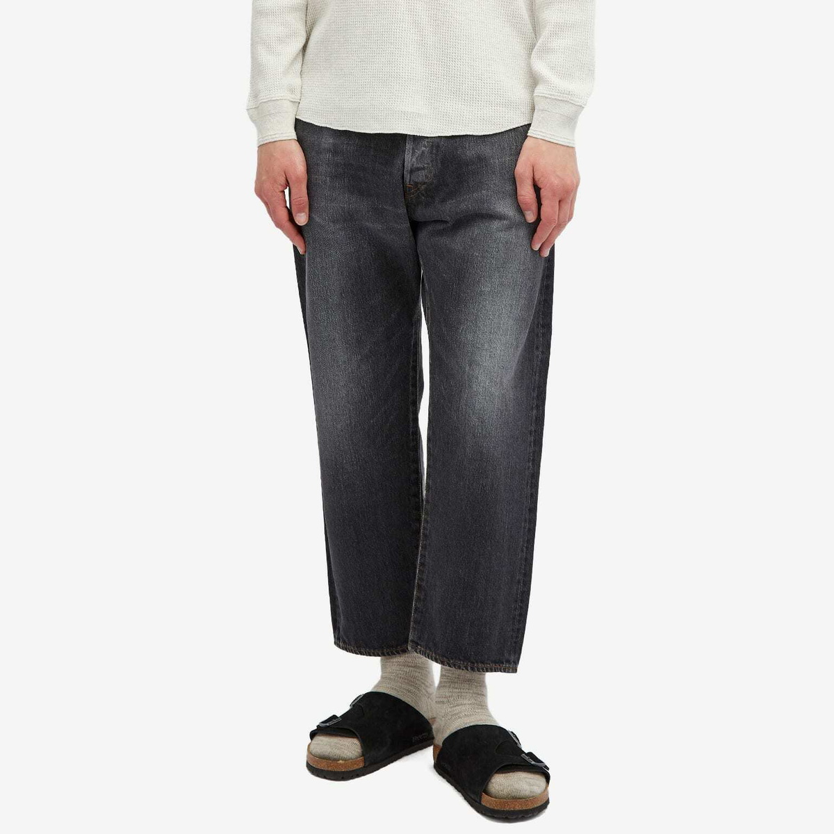 Ordinary Fits Men's 108 Loose Ankle Denim Jeans in Black Ordinary Fits