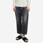 Ordinary Fits Men's 108 Loose Ankle Denim Jeans in Black