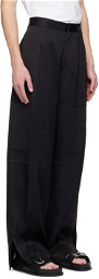 Jil Sander Black Paneled Trousers