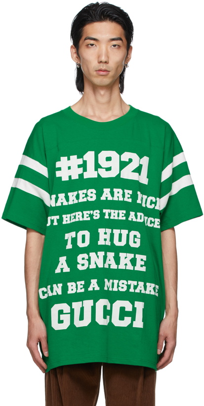 Photo: Gucci Green 'To Hug A Snake' T-Shirt